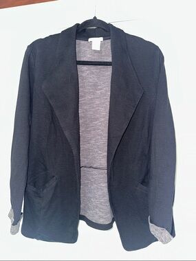 Matty M Black Open-Front Knit Blazer 100% COTTON